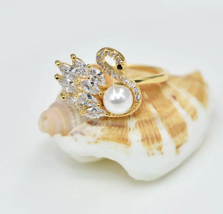 Лебединое Кольцо с жемчугом | Украшения и аксессуары