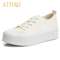 aiyuqi canvas shoes women 2021 new summer ladies sneakers shoes platform casual tide flat lace up student shoes women