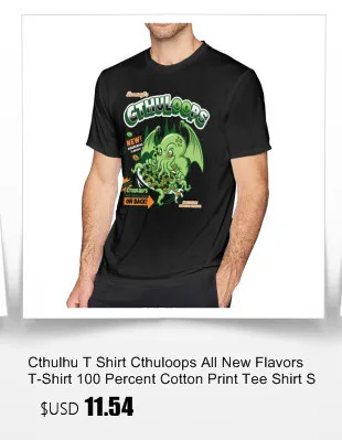 Футболка Cthulhu, футболка Cthulhu Wakes, 100 хлопок, футболка с принтом, крутой человек, короткий рукав, модная ХХХ футболка