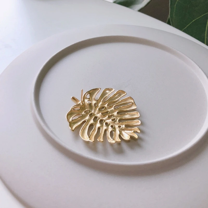 

High Quality 925 Sterling Silver Personality Geometry Square Heart Earrings for Women Gold Color Wedding Engagement Korea Jewelr