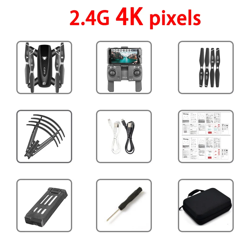 2.4g 4k pixels Дрон 4k HD камера gps Дрон 5G WiFi FPV 1080P без сигнала возврата RC вертолет полёт 20 минут Квадрокоптер Дрон с камерой - Цвет: 2.4g 4k pixels