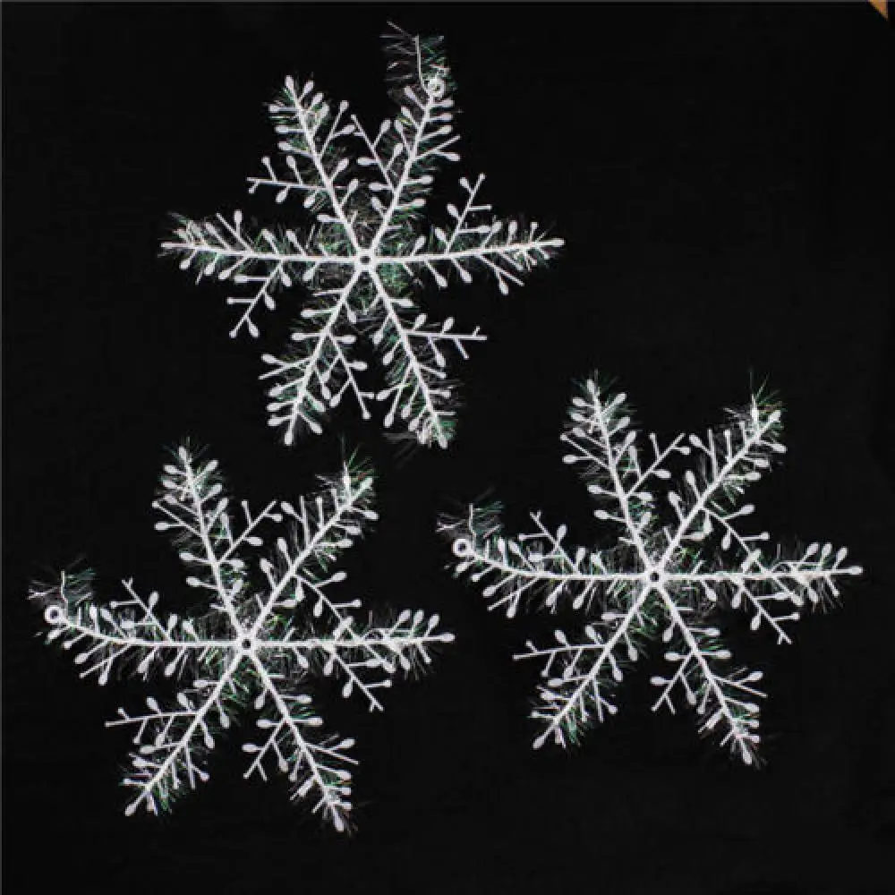 

Fashion 10 Bags (3pcs Per Bag) New Classic Holiday Party Ornaments Christmas Tree White Snowflake