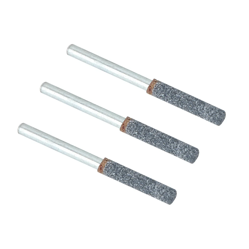 

3Pcs set 4mm 5/32in Cylindrical Diamond Chainsaw Sharpener Burr Stone File Sharpening Tool for chainsaw grinder or rotating tool