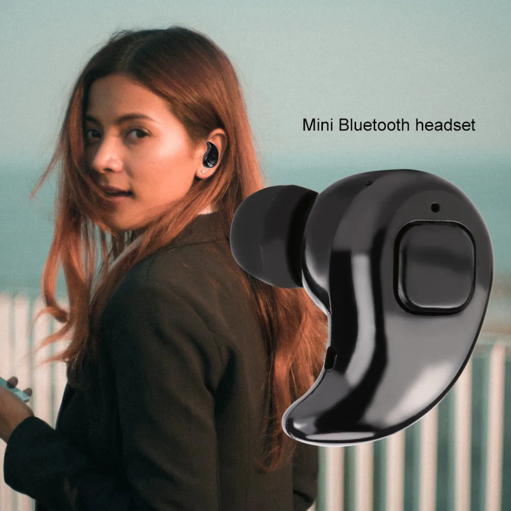 Мини беспроводные Bluetooth наушники в ухо Спорт с микрофоном гарнитура для всех