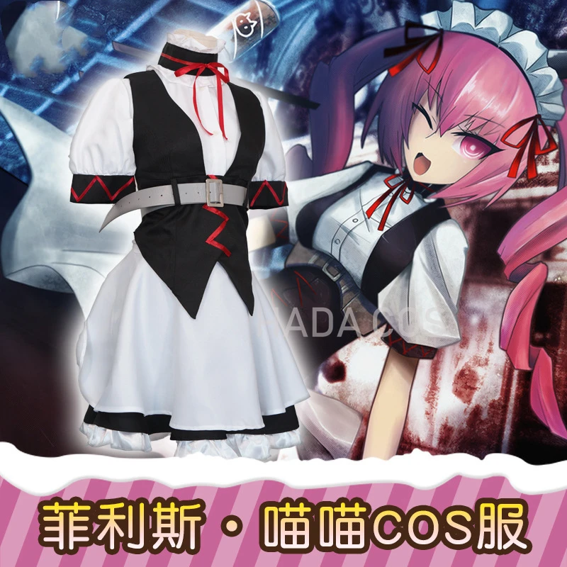 Костюм для Хэллоуина Game Steins Gate Cosplay Ferris Nyannyan Research Institute No.007 MayQueen Nyan2 Maid Dresses.