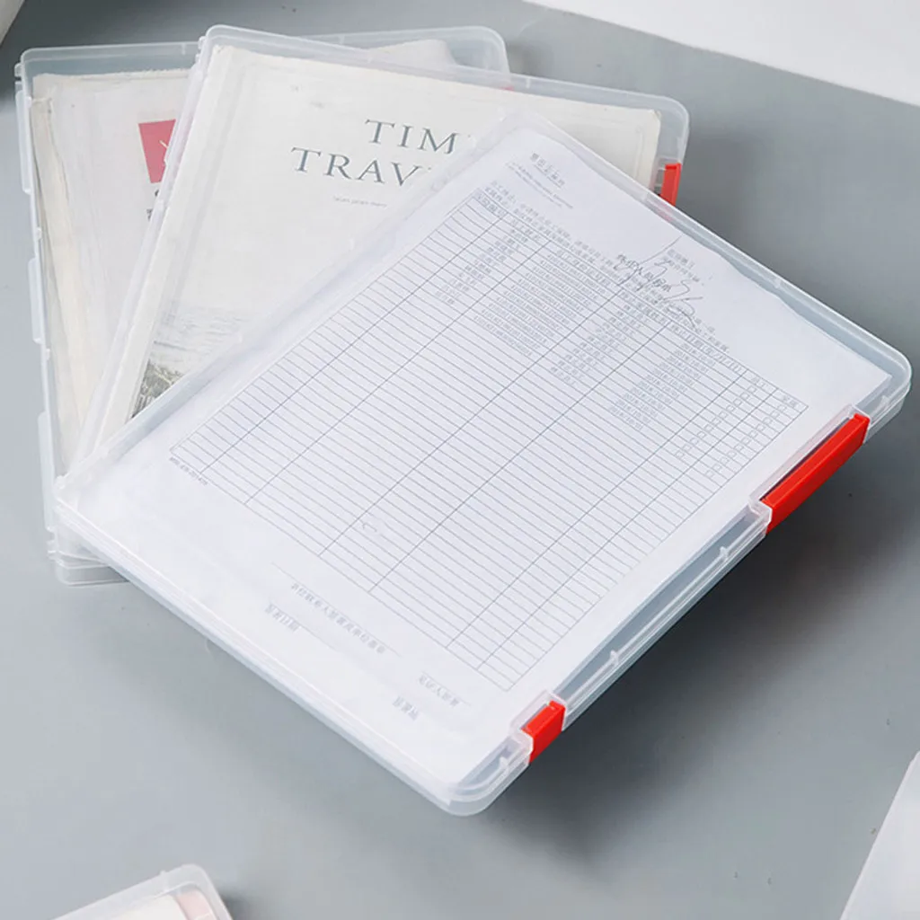 A4 прозрачный ящик для хранения Пластик документ Бумага наполнитель Чехол