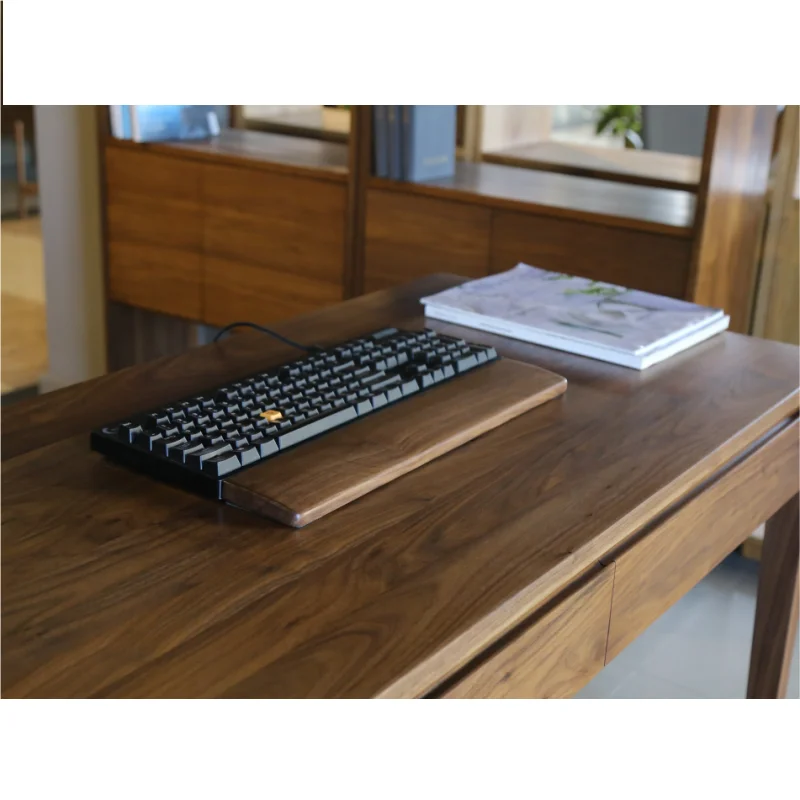 one hand oak walnut wooden keyboard wrist rest for gk61 keys 87 104 keys with anti slip mat pad for mechanical gaming keyboard free global shipping