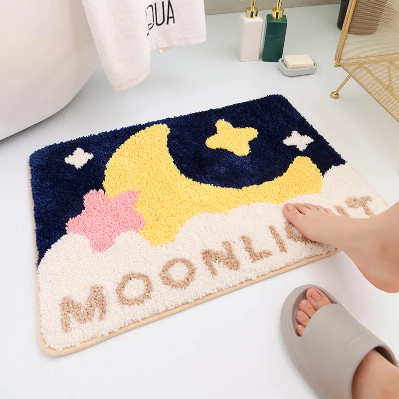 

2023 Kids Cute Bath Mats Highly Absorbent Quick Dry Antiskid Door Rug Carpet Boys Girls Anime Cartoon Bathroom Rug Colorful