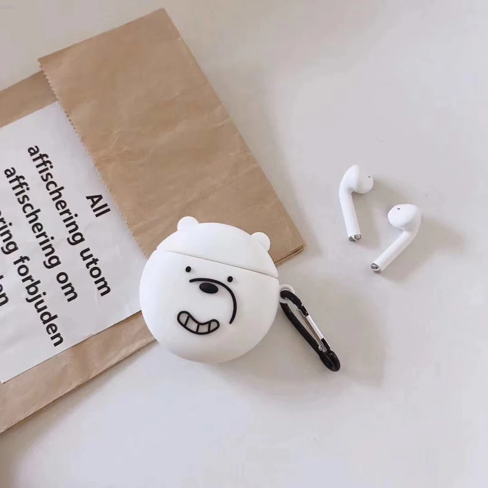 670-B Чехол для наушников для AirPods чехол с мультяшным медведем силиконовый чехол для Apple Air pods 2 милые наушники сумка для Earpods чехол s аксессуары - Цвет: 670-B