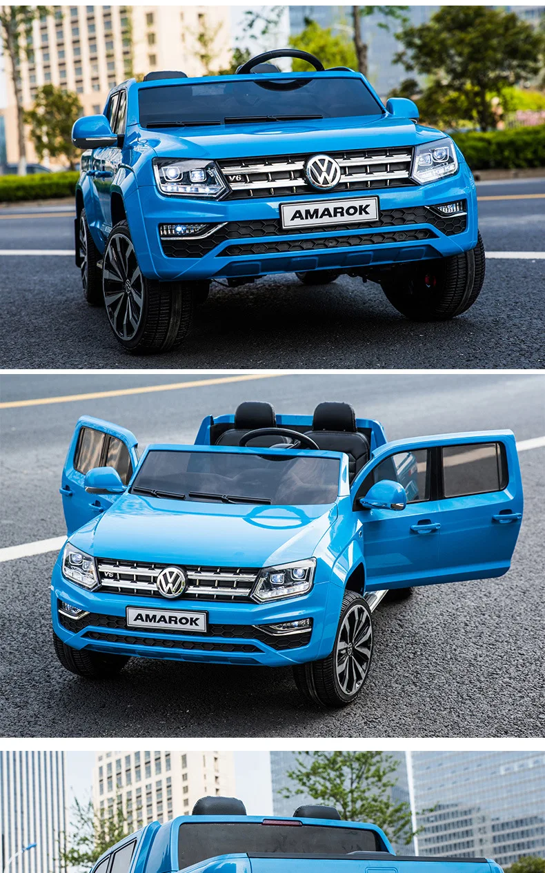 Volkswagen pickup Двухместный Детский Электрический автомобиль качели четырехколесный пульт дистанционного управления может сидеть человек автомобиль детская игрушка автомобиль