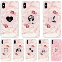 tpu soft silicone marble pink rose phone case for oppo find x2 pro a9 a8 a5 a31 2020 a91 ax5s realme 5 6 x50 reno a 3 pro cover