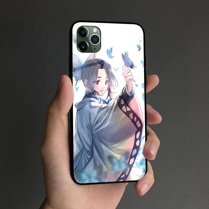 Shinobu Kocho Kimetsu no Yaiba мягкий силиконовый стеклянный чехол для телефона чехол для Apple iPhone 6 6s 7 8 Plus X XR XS 11 Pro MAX - Цвет: AE 2802