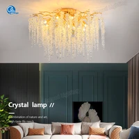 nordic decor crystal pendant ceiling lamp led chandelier for home bedroom living room g9 bulb indoor hanging lamps fixture