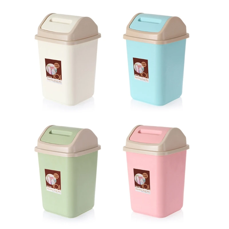 X7AB домашняя кухонная мусорная корзина с крышкой пластиковая корзина|Мусорные