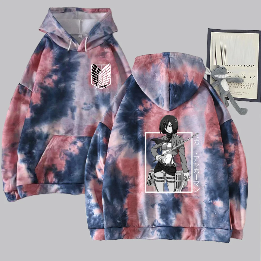 

Anime Hoodie Attack on Titan Double-sided Tie-dye Pullovers Tops Fashion Cloth