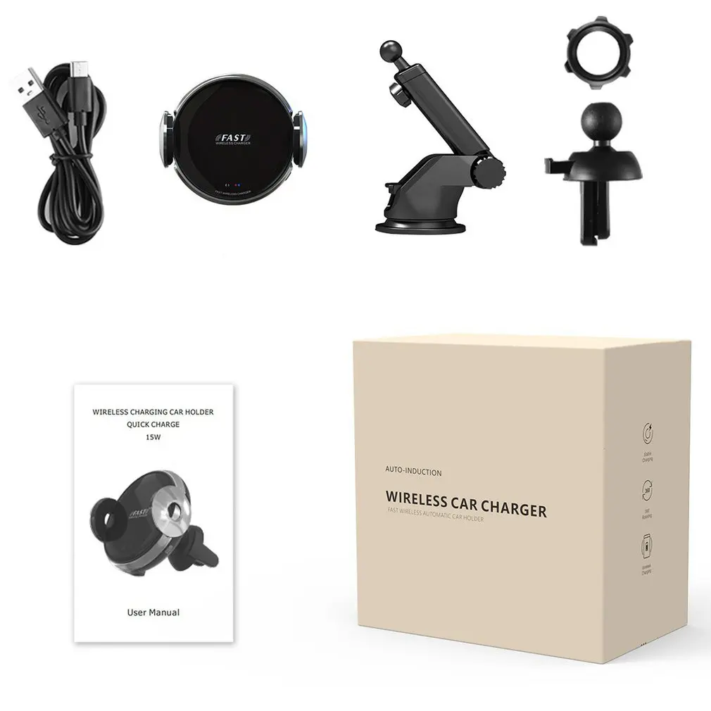 

15w Mobile Phone Holder Car Mobile Phone Holder Wireless Charging Coil Induction Car Holder Car Wireless Charger