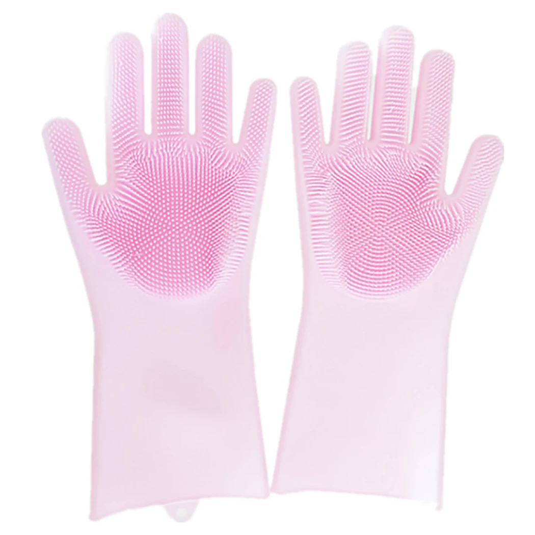 

1 Pair Silicone Gloves Magic Universal Cleaning Gloves Multifunction Rubber Scrub Gloves Kitchen Cleaning Household Tools
