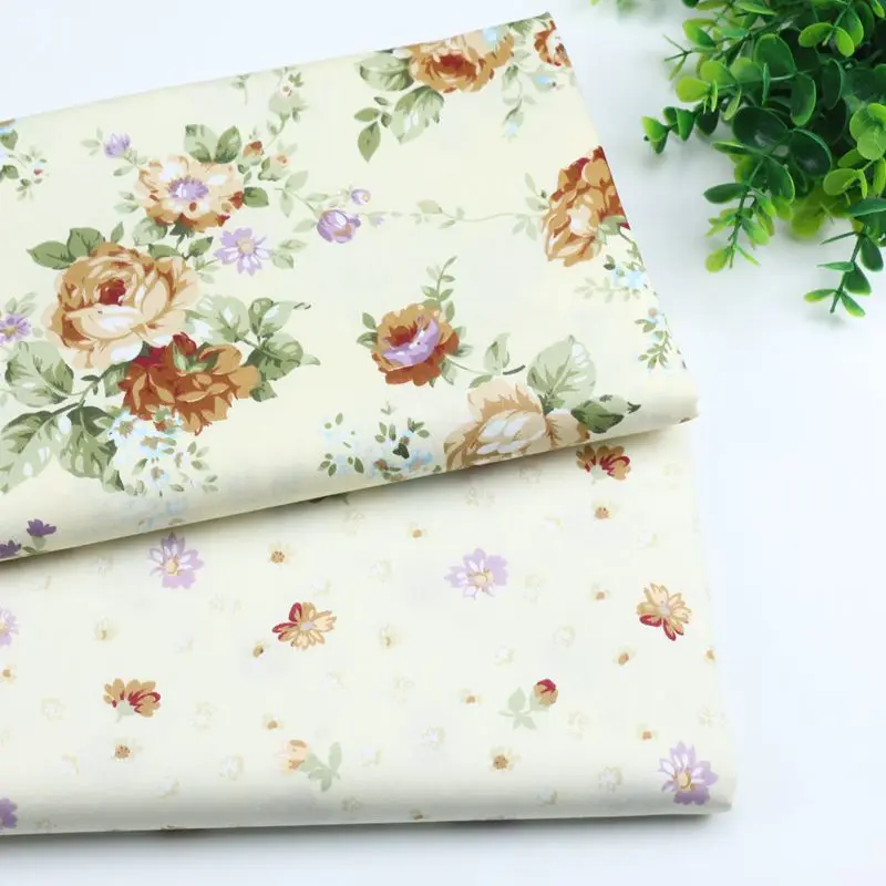 Новая Цветочная детская ткань из 100% хлопка хлопковая Лоскутная Ткань для шитья