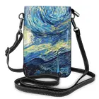 Модная Наплечная Сумка Ван Гога, кожаная сумка с принтом, для покупок, женская сумка, трендовая, тонкая, кошелек для студента г.