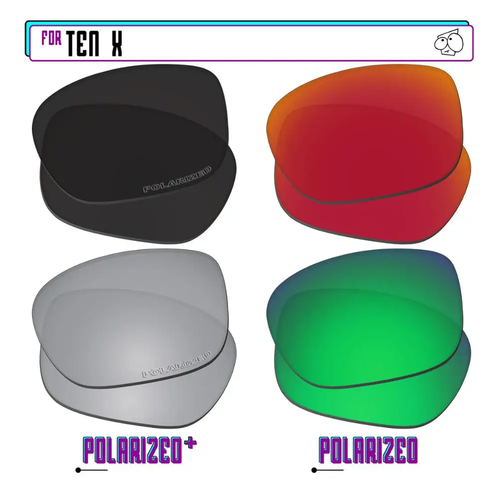 

Поляризованные Сменные линзы EZReplace для солнцезащитных очков-Oakley Ten X-BkSrP Plus-RedGreenP
