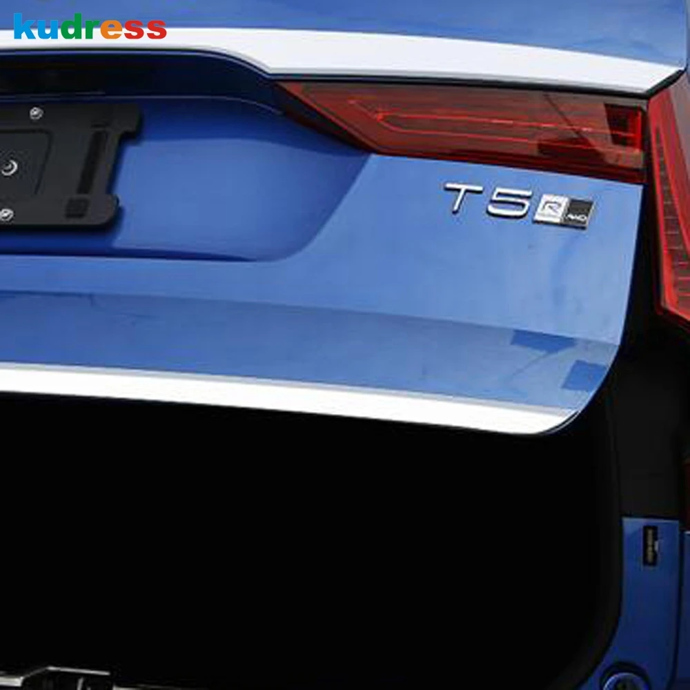 

Для Volvo XC60 XC 60 2018 2019 2020 хромированная Задняя отделка крышки багажника задняя крышка декоративная рамка формовочная полоса Аксессуары для ст...