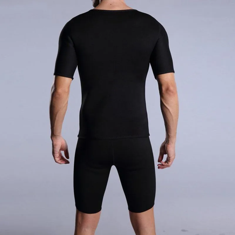 Мужской корсет с утягивающим эффектом и для похудения черный Корректирующее