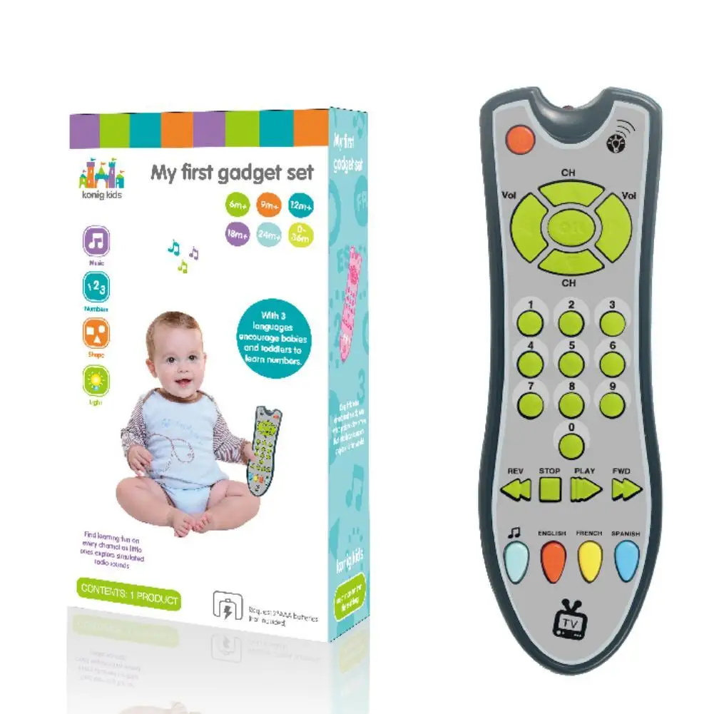 

Baby Simulation TV Remote Control Kids Électriques Apprentissage distance Educational Music English Learning Toy Gift