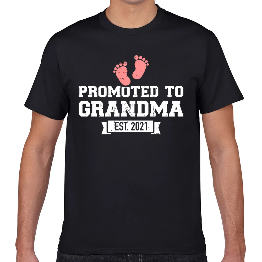 

Tops T Shirt Men grandma 2021 Basic Black Geek Cotton Male Tshirt