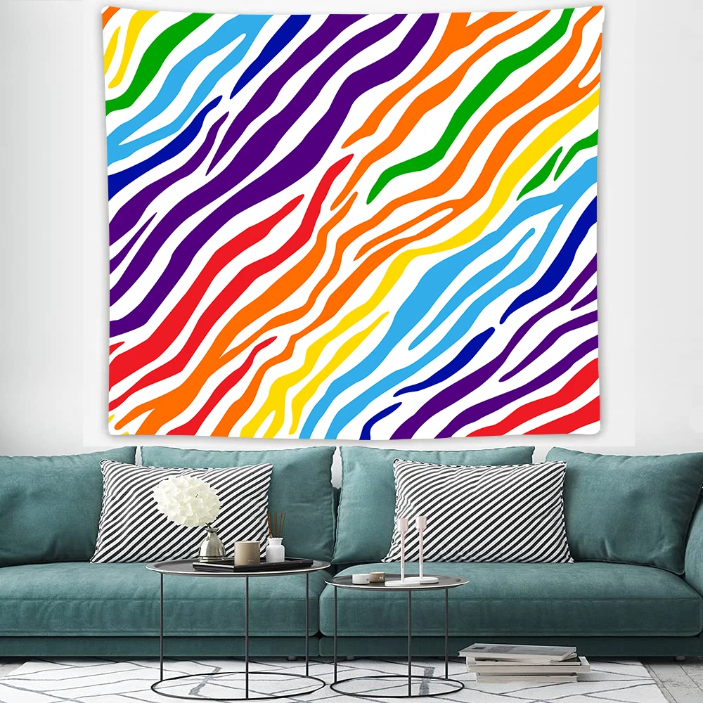 Красочные в полоску гобелен настенный детский полосатый комплект с принтом