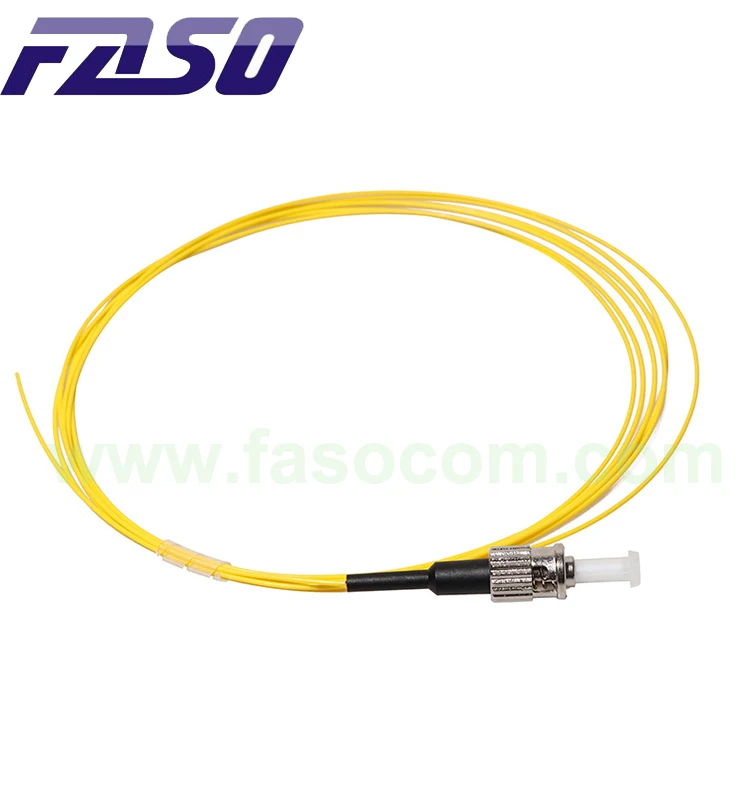 

FASO 50/100PCS 1/1.5/2 Meter ST UPC Optical Fiber Cable Pigtail SX Core 9/125 SM Fiber Optic Pigtail 0.9mm LSZH Yellow