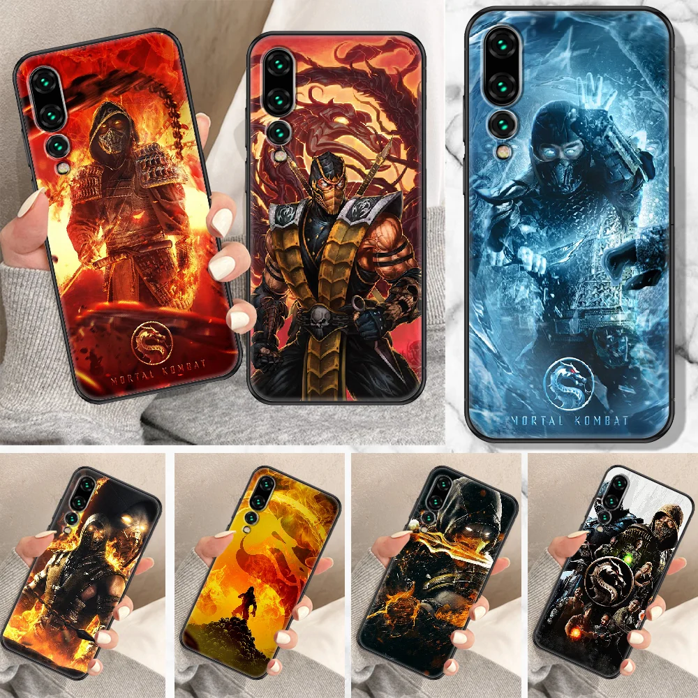 Чехол для телефона с рисунком Mortal Kombat Game Huawei P Mate P10 P20 P30 P40 10 20 Smart Z Pro Lite черный
