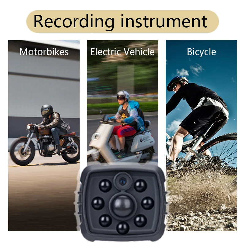 Moto Dash Cam Head велосипедов Черный ящик велосипед Dvr активная Камера 1080P видео диск
