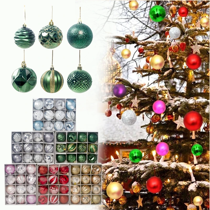 

12 шт./упак. Рождественский декоративный шар из ПВХ, Новый красочный декоративный шар для дня рождения, свадьбы, вечеринки, домашний сад, пати...