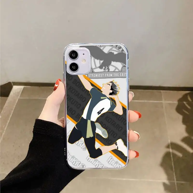 

Bokuto Koutarou Haikyuu Japan anime Phone Case Transparent for iPhone 6 7 8 11 12 s mini pro X XS XR MAX Plus