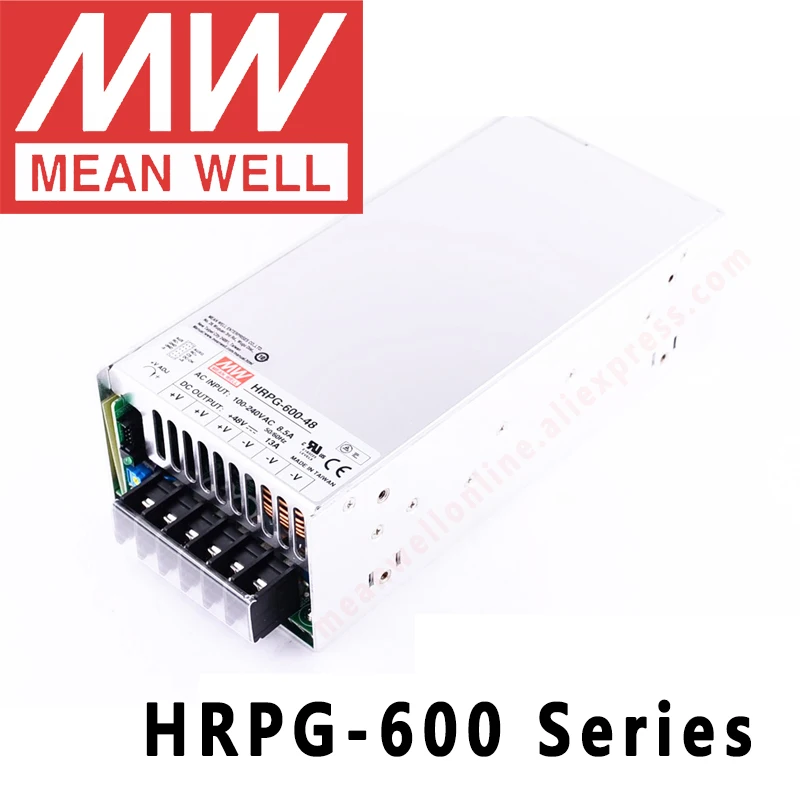Оригинальная серия Mean Well HRPG 600 DC 5V 12V 24V 36V 48V meanwell 600W одиночный выход с PFC
