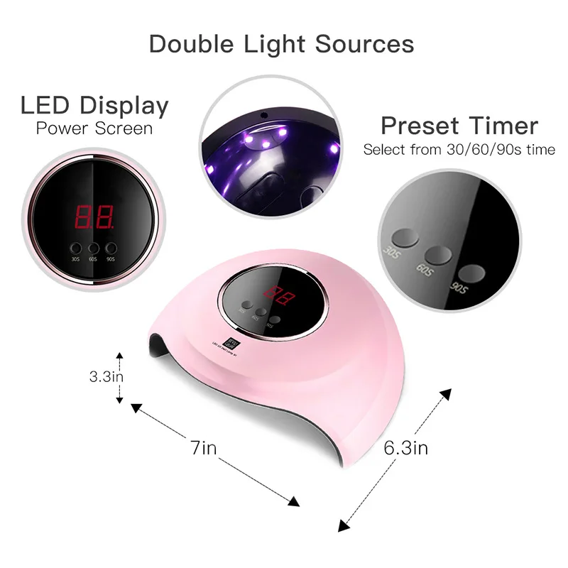 Набор лаков для ногтей сушилка с УФ светодиодный светильник набор погружных