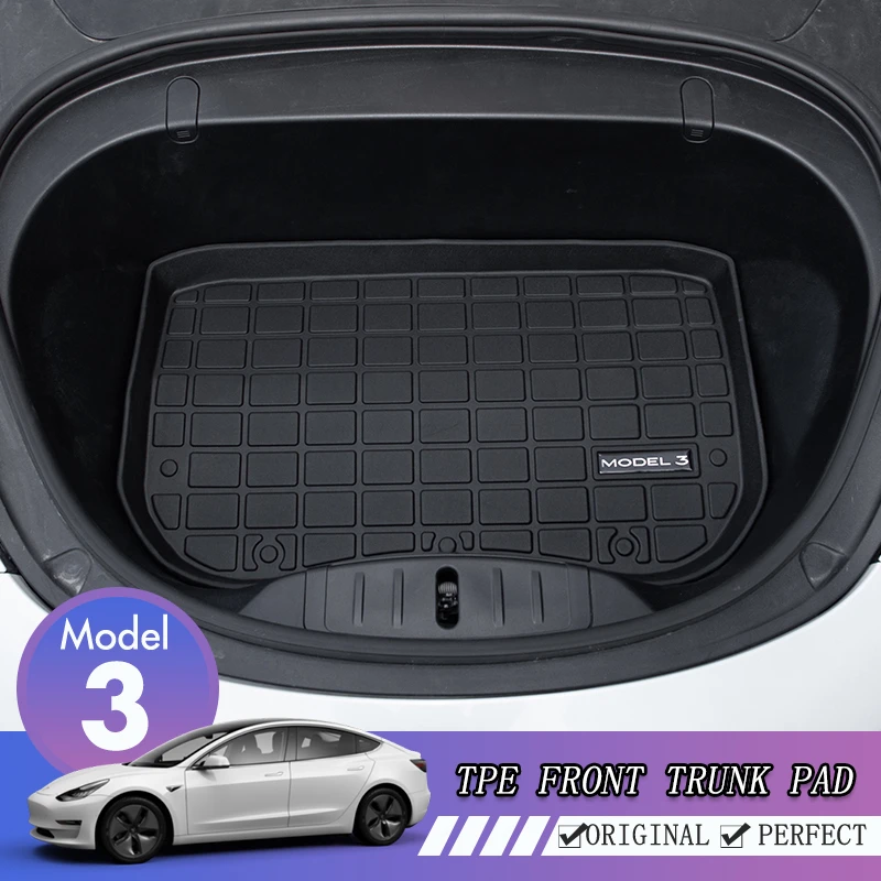 

For Tesla model 3 Car Front Rear Trunk Storage Mat Cargo Thermoplastic Elastomer Modification Waterproof Protective Pad Cover
