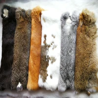 1pcs soft fluffy rabbit pelts real fur whole hide genuine rabbit skin perfect for sewing crafting home decor