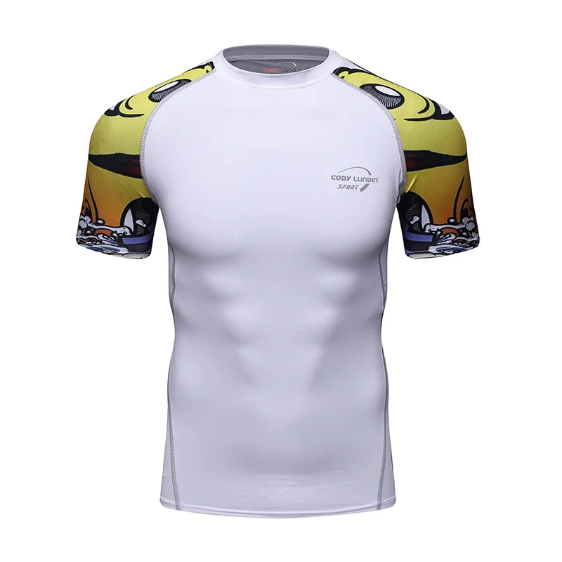 

Cody Lundin Sport Style Casual Sublimation Printed Custom Logo Men's Compression Gym T-Shirts MAA BJJ Wresling Surf Rash Guard