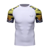 cody lundin sport style casual sublimation printed custom logo mens compression t shirts maa bjj wresling top rash guard surf