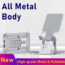 Tongdaytech Universal Phone Holder For Iphone 12 11 X Pro Max Metal Foldable Phone Stand Soporte Movil Support Smartphone Tablet