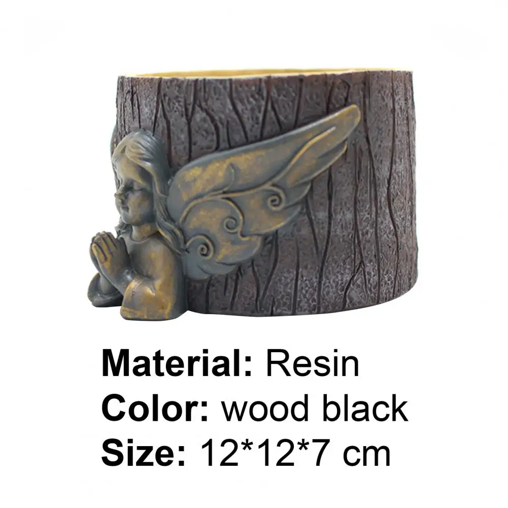 

Resin Flowerpot Multi-use Creative Resin Home Angel Shape Desktop Planter Pot for Decoration
