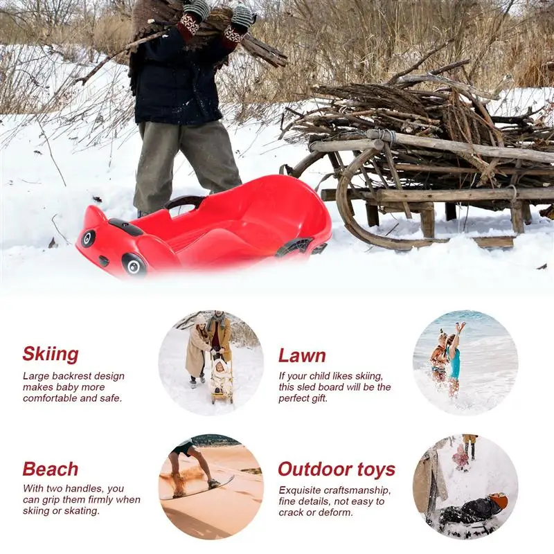 1 шт. утолщенный сноуборд сани песок снег трава доска Очаровательная панда