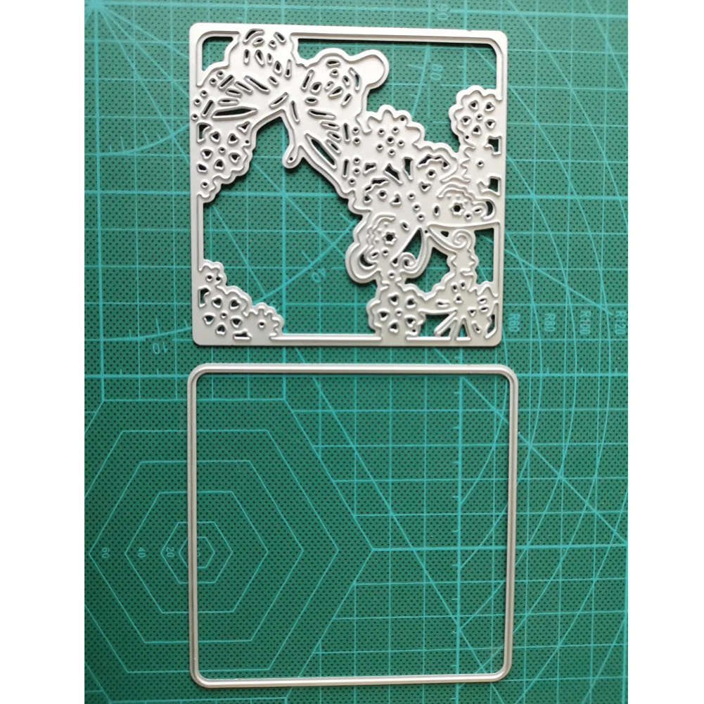 Квадратная рамка-бабочка металлические Вырубные штампы скрапбукинг стальные