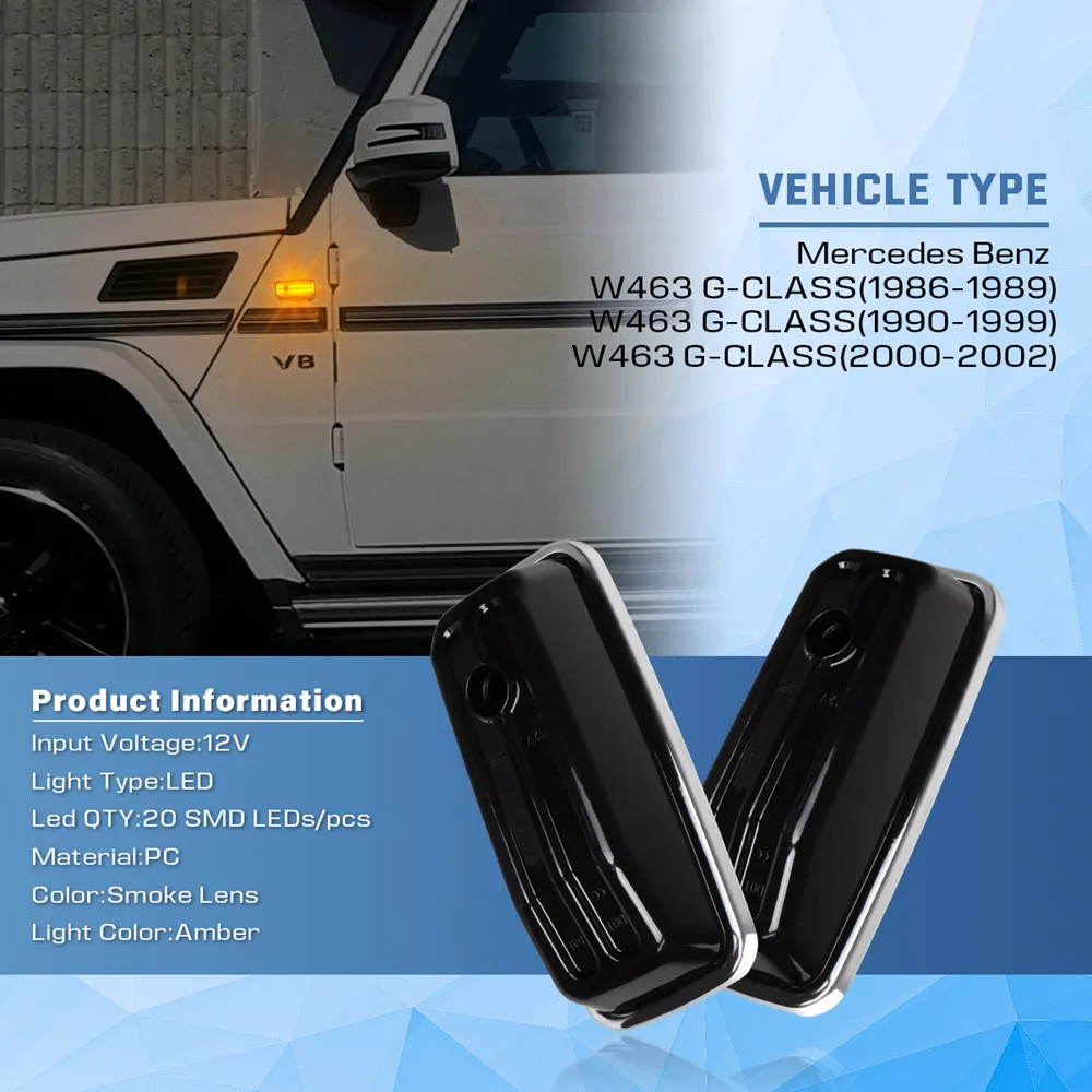 Динамический светодиодный повторитель сигнала поворота для Mercedes-Benz G-Class W463 W461 G500