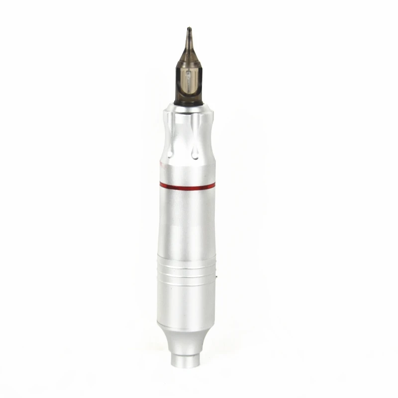 Sliver pen Новая татуировка роторная машинка ручка Мощный Тихий с бронком lcd тату мощность картридж татуировки комплект - Цвет: Sliver pen