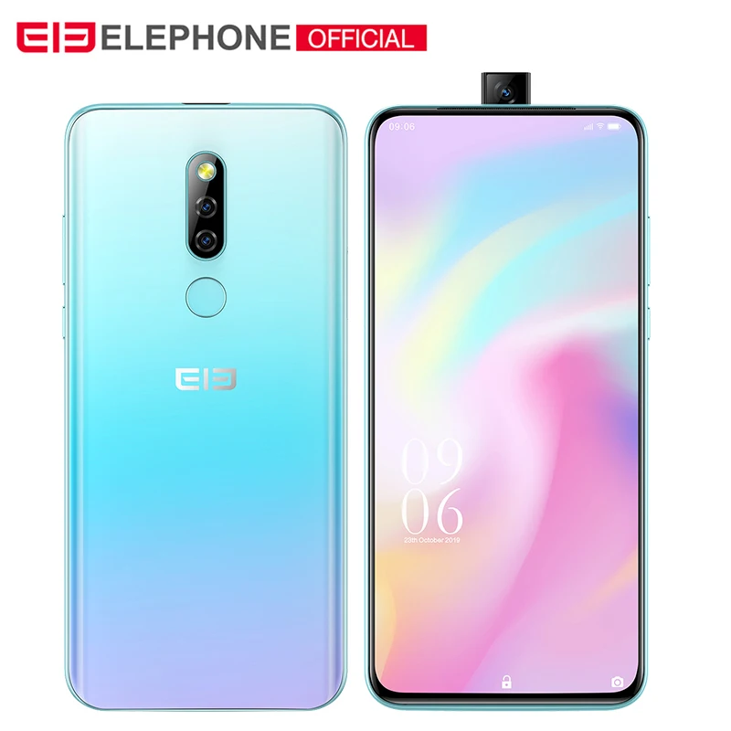 Elephone PX 6,5" FHD+ полноэкранная всплывающая камера 16 МП 3300 мАч глобальный мобильный телефон Android 9,0 MT6763 type C смартфон - Цвет: Breathing Crystal