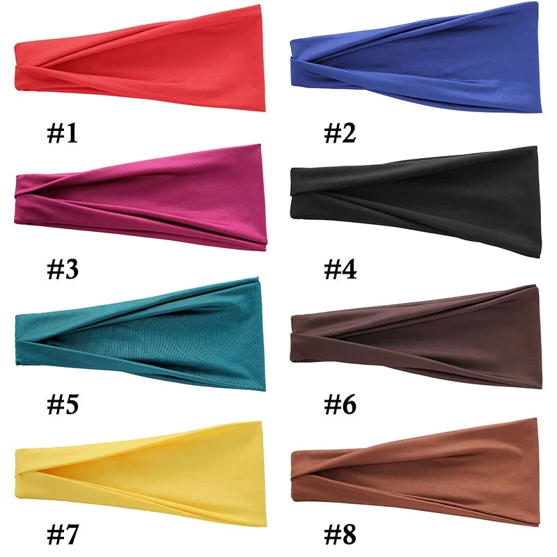 

High Quality Sport Elastic Women Headbands Hair Bands 1PCS Sports Hair Accessorries Biker Wide Headband Stretch Headwear