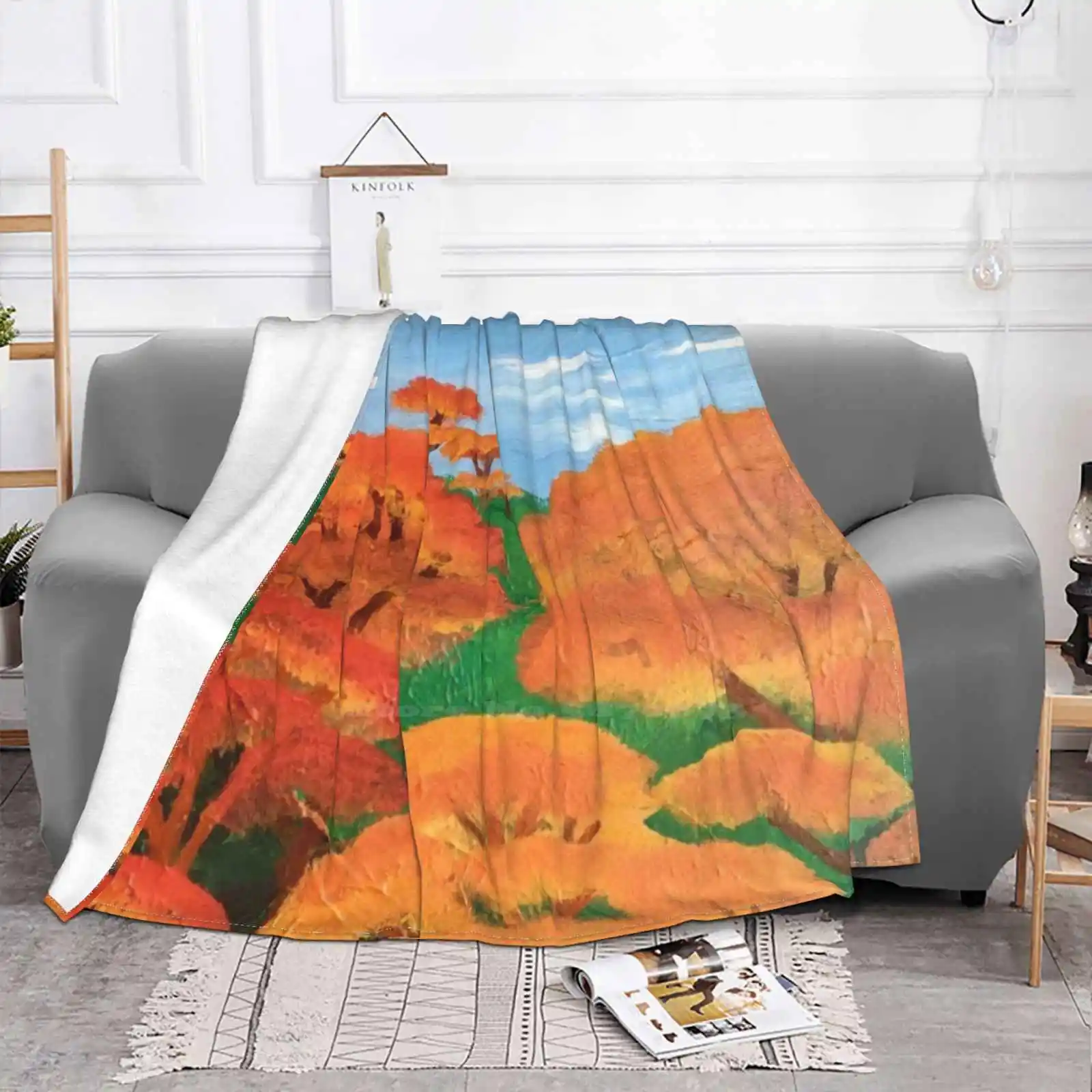 Untitled Low Price New Print Novelty Fashion Soft Blanket Trees Landscape Ism Hawaii |