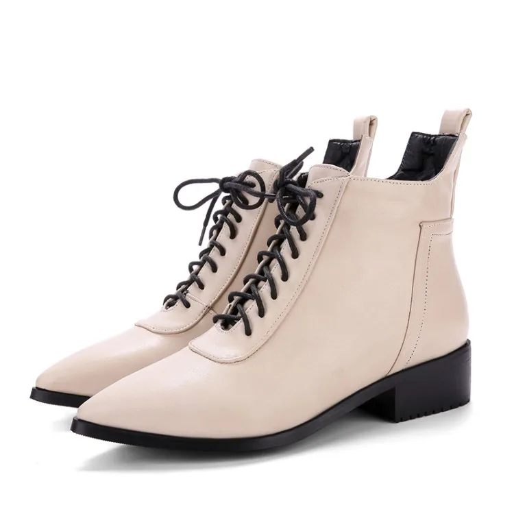 Большой размер грубый каблук короткие ботинки модные на высоком каблуке | Обувь